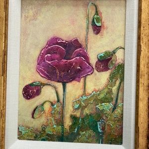 Beautiful DENISE SOUZA FINNEY Set of Three Acrylic Paintings Framed